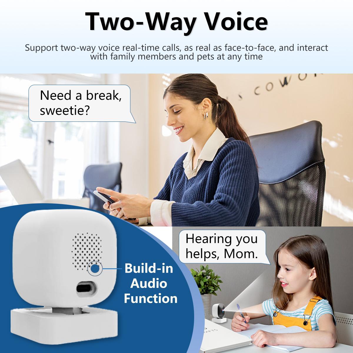 2.4G  Indoor and Outdoor Window Security Camera,,Night Vision and Motion Detection,Cloud/Memory Card Storage,24/7 Recording,2-Way Audio Talk,Easy & Quick Install, Wireless Security Cameras