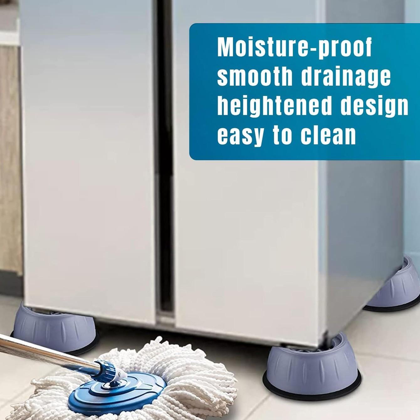 4-Pack Home Washing Machine Foot Pads, Table Chair Tea Table Stabilizer, Anti-Slip Corner Pads, Durable Shock Absorber Pads