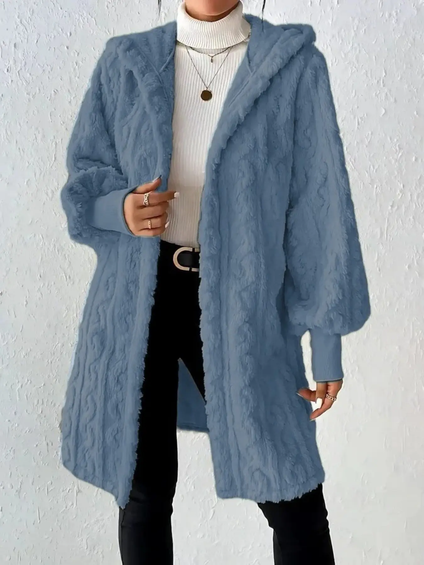 1 piece, comfortable and wearable nightgown for home, women's thickened autumn and winter velvet hooded super long coat pajamas