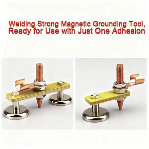 Strong Magnetic Ground Clamp, Welding Machine Accessories, Welding Accessory, Secure and Durable, No Installation Needed, Includes Cable
