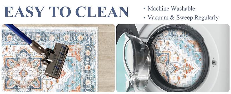 [TiktokShopHolidayHaul] HEBEMAT Washable Kitchen Mats for Floor 3 Piece Set Boho Non Slip Kitchen Rugs Washable Farmhouse Kitchen Floor Mats, Kitchen Runners, Kitchen Throw Area Rug Carpet Runner for Hallway Entryway Laundry Bathroom