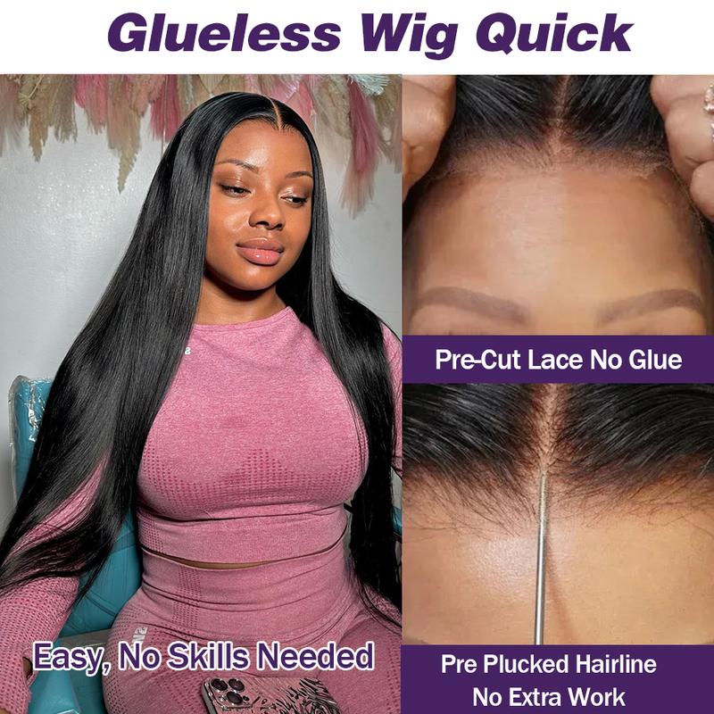 [28 In Only 95$] Bling Hair VIP 9x6 7x5 6x4 5x5 Glueless Wig Real Human Hair Bone Straight Ready To Wear Lace Closure Wig Transparent Pre Cut Lace Wig 180 Density Easy Go No Glue