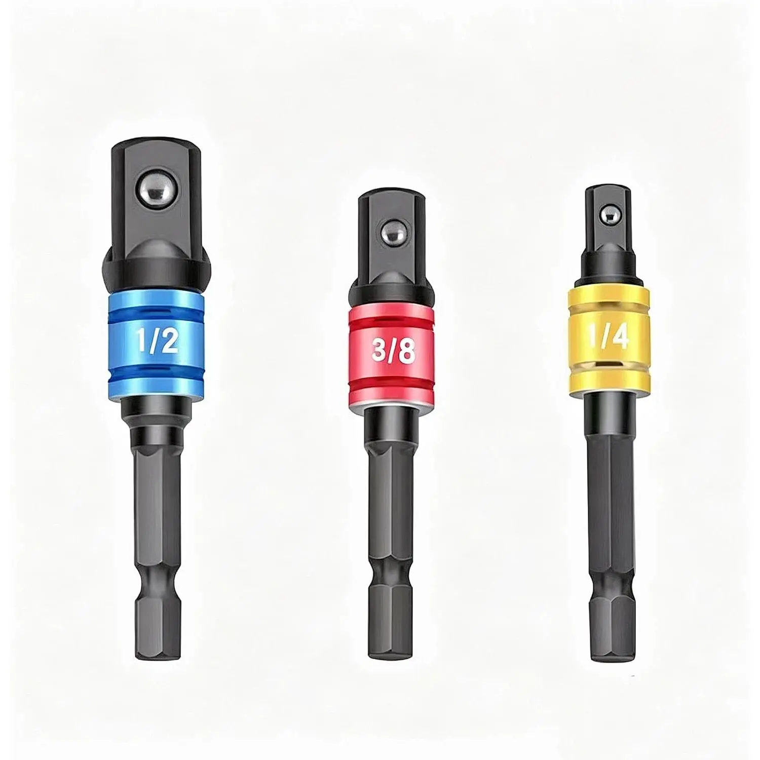 3 count  Grade Driver Sockets Drill Adapter Extension Set