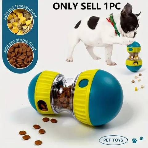 Interactive Pet Snack Dispenser, Rotating Design Pet Feeder, Puzzle Feeder, Pet Intelligence Training Toy, Dog & Cat Food Accessories, Feeding, Animal Feeding Supply