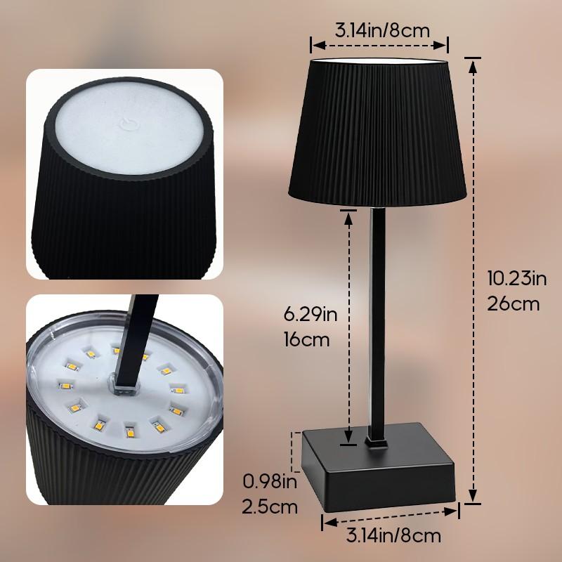Rechargeable Dimmable Touch Table Lamp, Wireless Ambiance Lamp, Portable Adjustable Light, Ideal for Dining Room/living Room/bedroom/library/pub