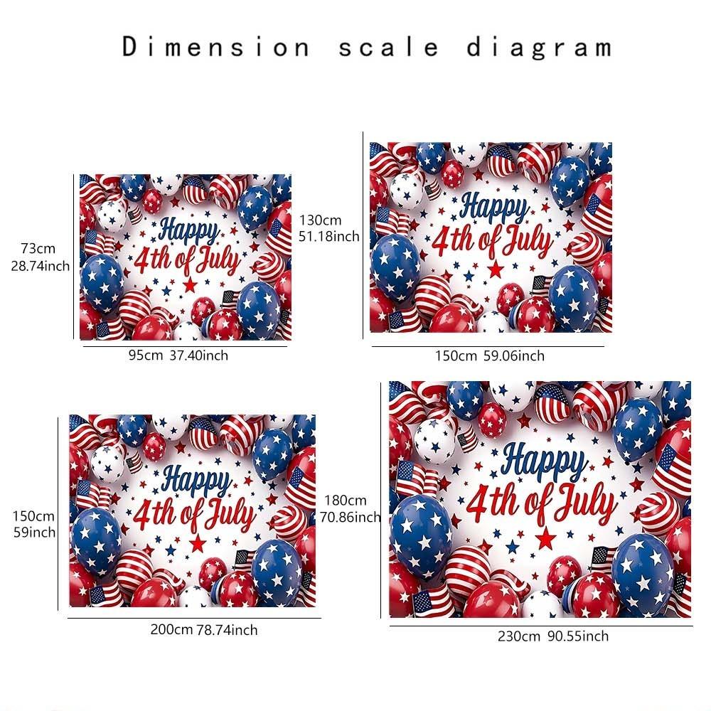 1PC 4th of July Themed Wall Decoration for Living Rooms Bedrooms Vibrant Atmosphere Enhancement for Gatherings Independence Day Celebration Background Hanging Fabric