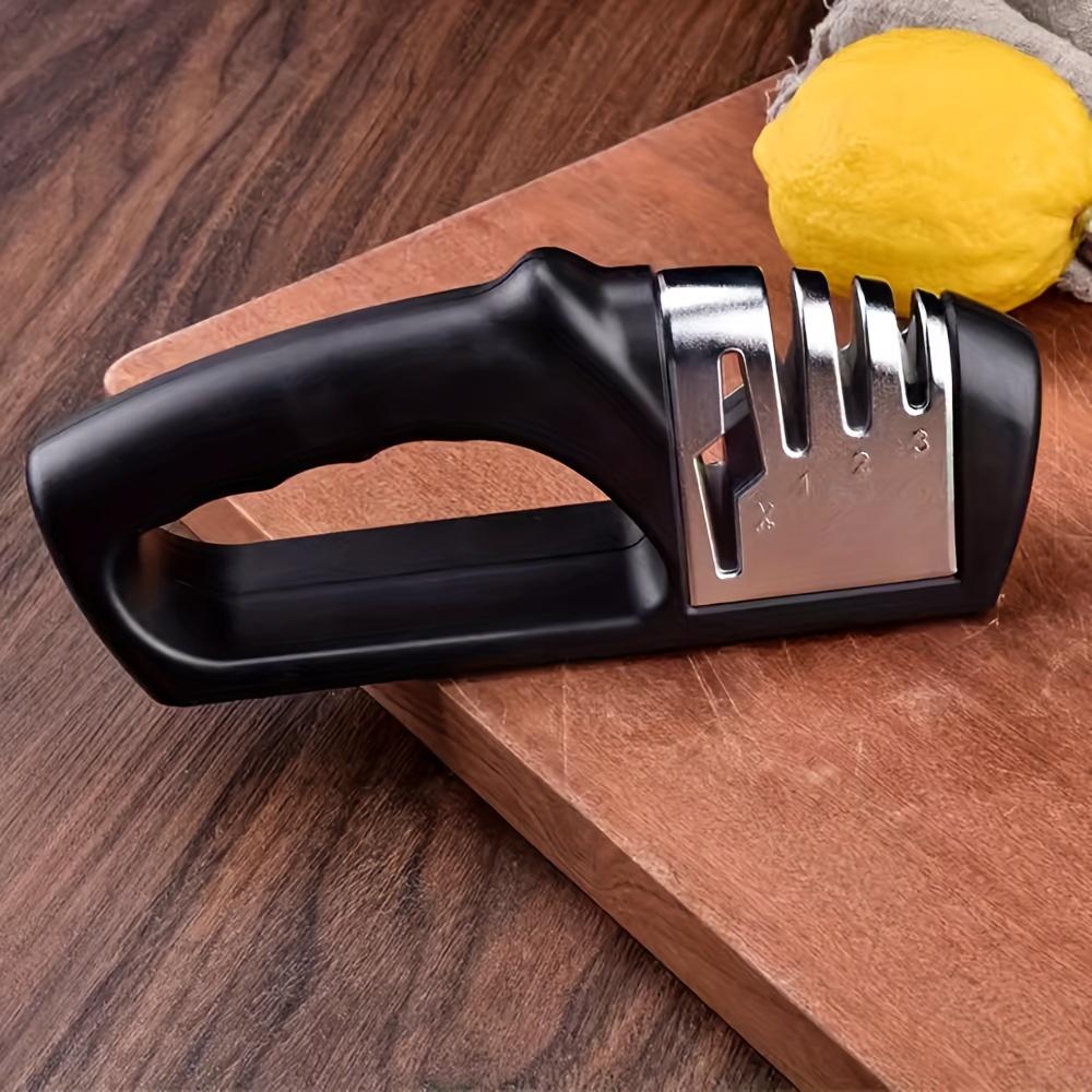 4-stage Professional Knife Sharpener, 1 Count Manual Knife Sharpening Tool, Kitchen Knife Sharpener, Kitchen Accessories
