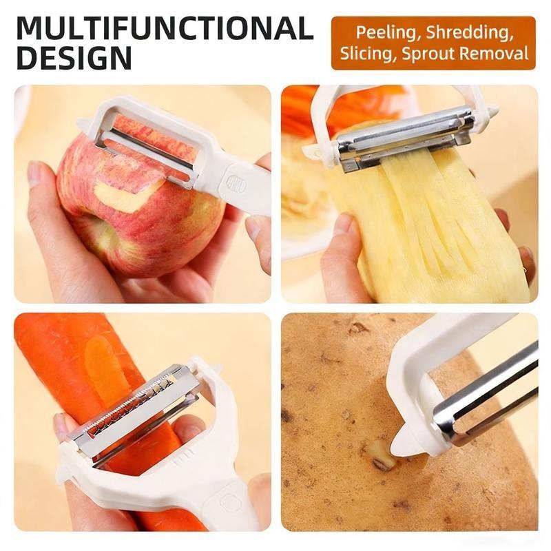 2026 New 2-In-1 Vegetable Peeler, Multi-Functional Peeler and Grater, Kitchen Fruit Peeling Chopping Tool, Essential Cooking Accessory