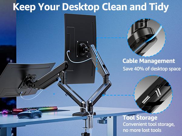 Hot Deal | MOUNTUP Single & Dual Monitor Arm for 13"-32" Screens
