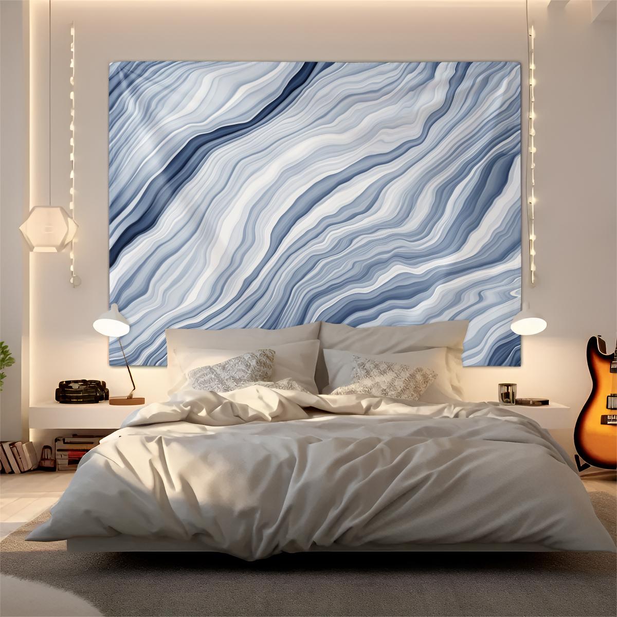 Fluid Ink Art Wall Tapestry, Niche Watercolor Texture Design, Natural Drape Strong Atmosphere, Perfect for Influencer Bedroom Backdrop Wall Decor