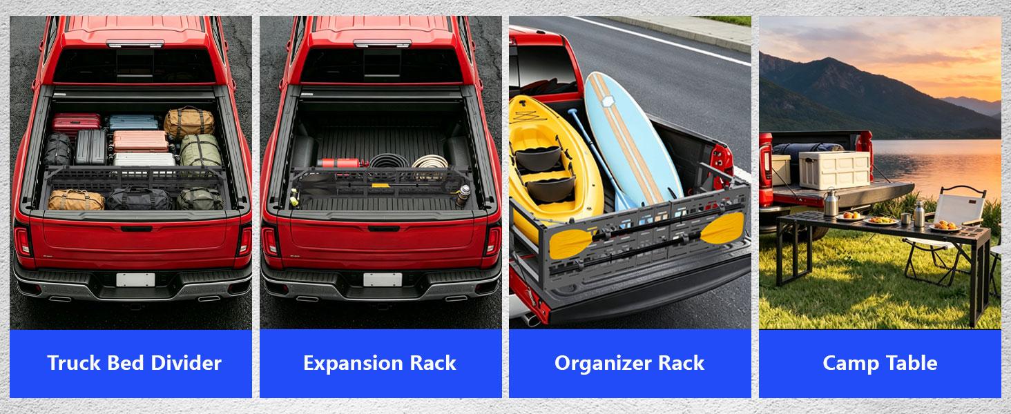 Tailgate Extender, Truck Bed Extension Replacement Bed Accessory Compatible with 2019-2026 Chevy Silverado, GMC Sierra 1500