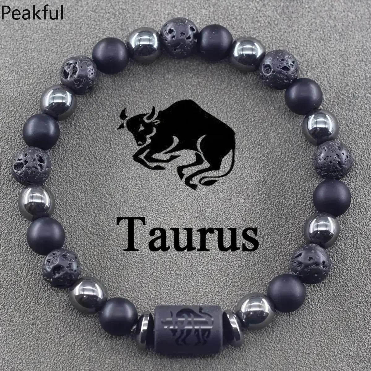 Zodiac Bracelet with Genuine Stone Beads for Women, Adjustable Symbolic Astrology Jewelry, Personalized Gift, Adjustable Design, Symbolic Accessory, Aries, Jewelry For Women, Elastic Band, Gemini, Astro Symbol, Beaded Gemstone Bracelets & Bangles, Charm D