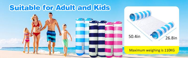 8 Pack Pool Floats Adult Size,Multi-Purpose 4-in-1 Inflatable Hammock Toys (Saddle,Lounge Chair,Hammock,Drifter) Floats for Swimming Pool,for Vacation Fun and Rest