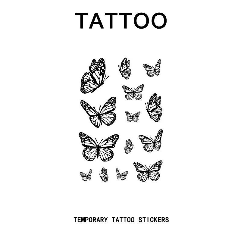 Butterfly, 1Pc Waterproof Temporary Tattoo Stickers, Long-lasting Waterproof for One to Two Weeks, Fake Tattoo for Man and Women