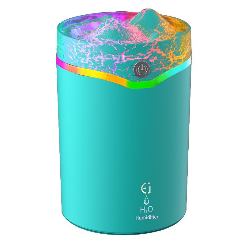 Volcano Simulation Aroma Lamp Humidifier, Home Bedroom Desktop Silent Mist Spray, Colorful Atmosphere Light, Quiet Water Sprayer