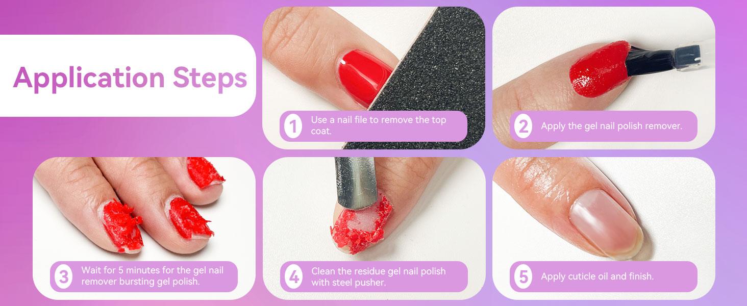 JEWHITENY New Upgraded Version 10ML Gel Nail Polish Remover 2pcs Professional Gel Remover for Nails 3-5 Minutes Gel Nail Remover Easy And Quick Remove No Need Soaking or Wrapping Gel