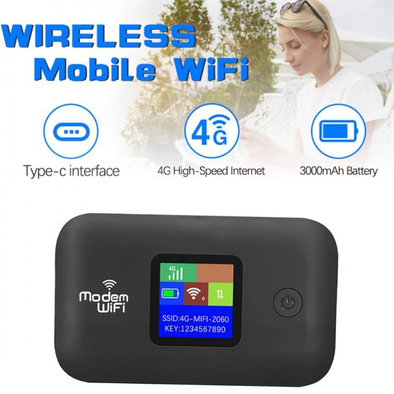 4G LTE WF Router 150Mbps Portable Wireletss Mifi Modem 3000Ma Mini Outdoor WF Hotspot with Sim Card Slot Mobile Pocket Router New 2026 High for Reliable Electronic Component Wireless Wifi Hotspot