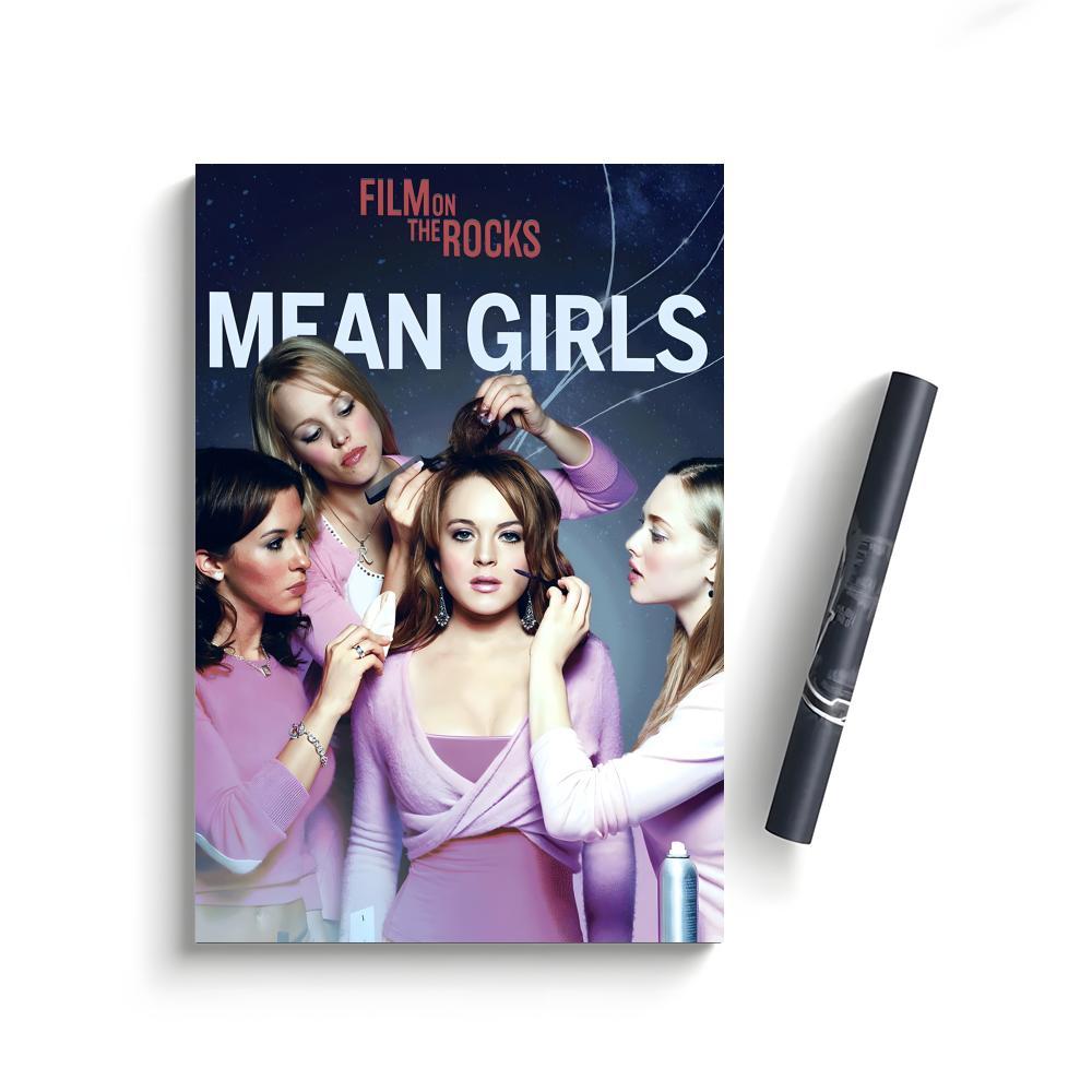 Mean Girls Movie Frameless DIY Sticky Poster Self-Adhesive Waterproof Art Sticker, Aesthetic Minimalist Wall Poster for Coffee Shop, Bar & Home Room Decor