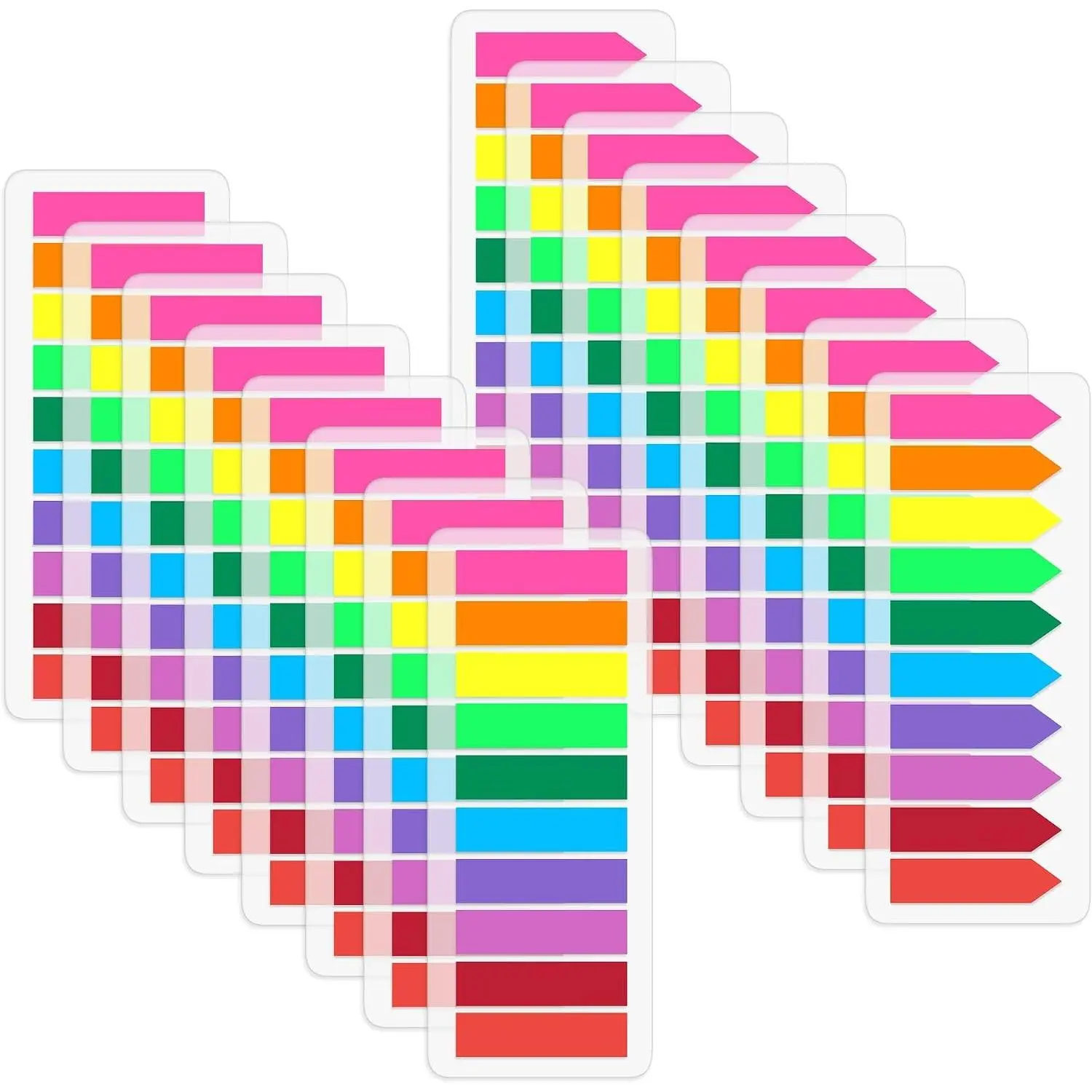 (3200 Pcs) Translucent Bright Sticky Tabs and Arrow Flags, Page Markers Set