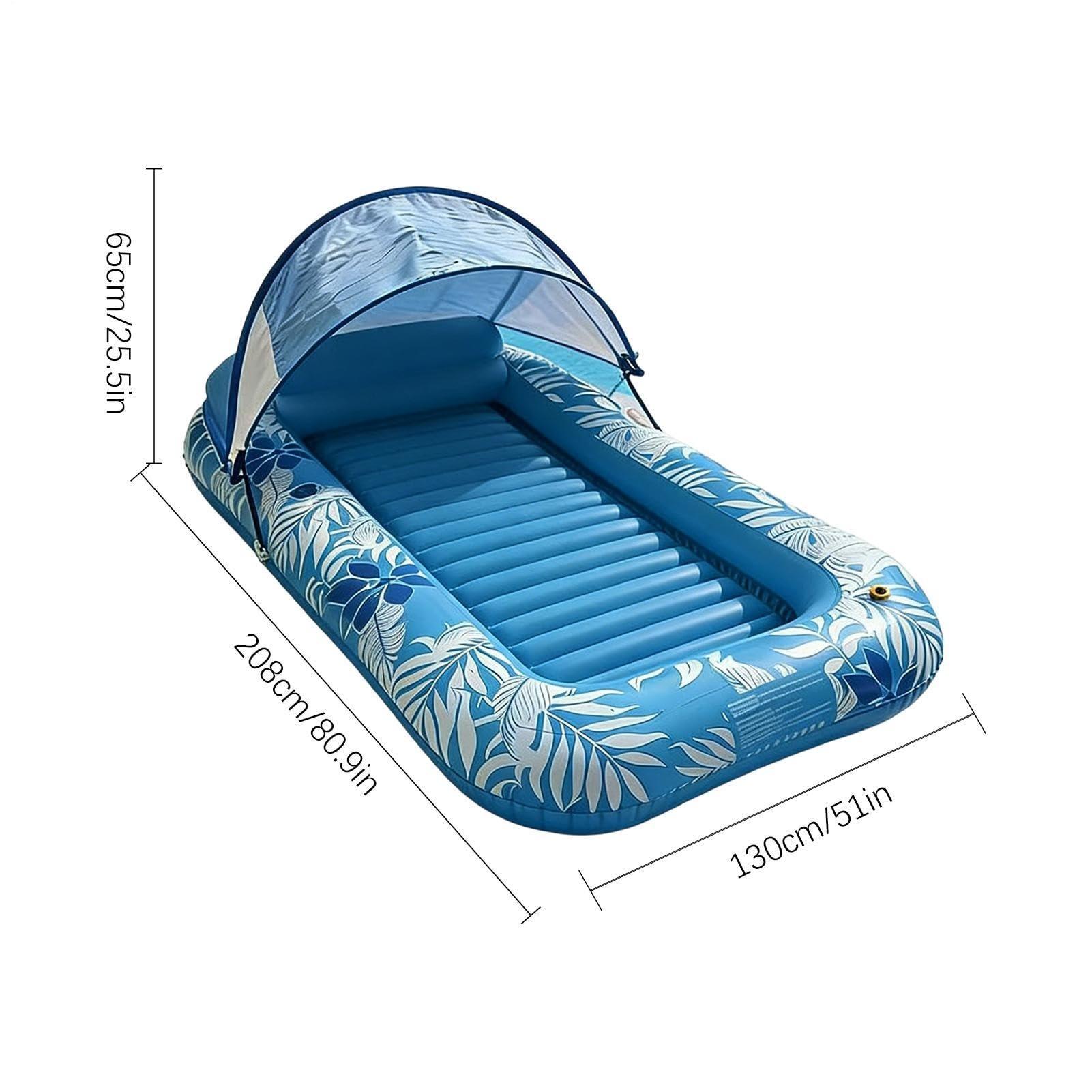 Inflatable Water Hammock, Foldable Striped Floating Bed, Inflatable Float Chair, Pool Party, Beach Fun, Relaxing Water Lounger, Inflatable Pool Floats, Pool Floaties