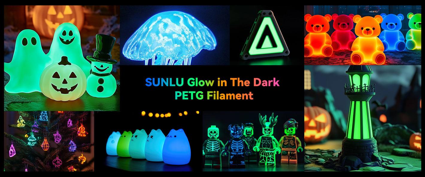 PETG Glow in The Dark (Luminous) SUNLU 3D Printer Filament 1KG