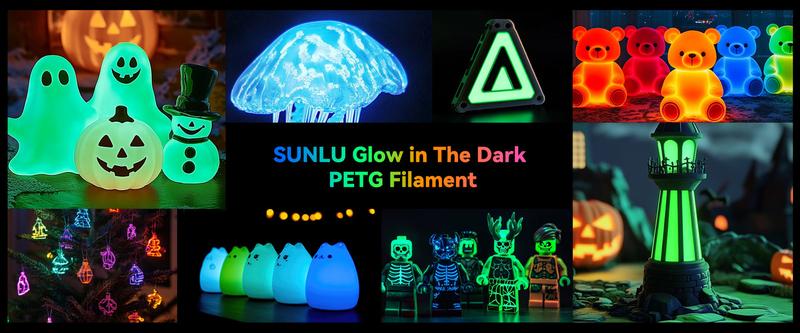 PETG Glow in The Dark (Luminous) SUNLU 3D Printer Filament 1KG
