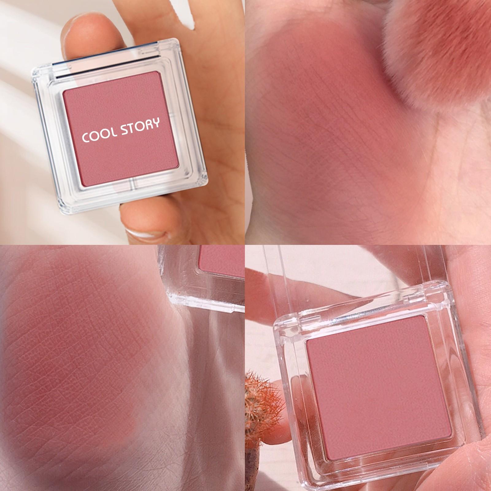 4-Color Blush Makeup Palette Set, Long-Lasting Matte & Shimmer Blushes, Smooth Texture, Lightweight Buildable Powder, Travel-Friendly