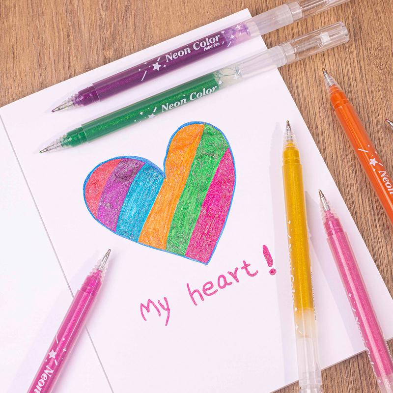 Glitter gel pen ,Metallic Vibrant Sparkle gel pens for coloring,glitter pens for adults,colored gel pens for Adult Coloring Books and Drawing tiktokshopblackfriday Sketch Art Marker Waterproof Paint Marker