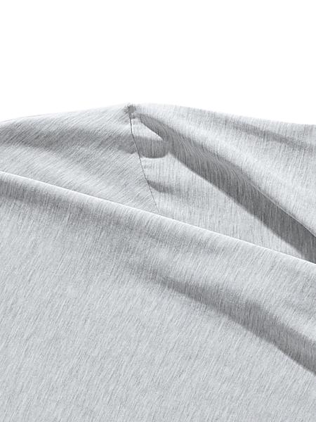 Men's Basic Long Sleeve T-Shirt, Soft Solid Color Fabric, Comfortable Casual Wear, Suitable for Home & Outdoor Activities