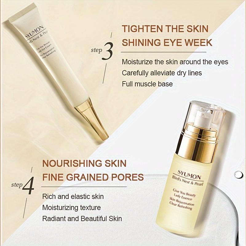 Bird's Nest  Anti-Aging Skincare Set Gently Care For The Skin A Complete Skincare Routine Beauty Skincare Gift Set, Including Face Mask，Lady Cream，Cleanser, Toner, Lotion, Essence, Cream, Eye Cream, Suitable For Wife, Ladies, Mother's Day, Valentine's Day