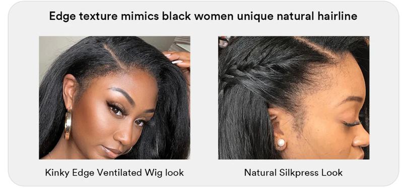 Simidola 4C Edges  Realistic Hairline Kinky Straight 13X6 Frontal Lace 180% Density Human Hair Baby Hair Frontal Lace Wig