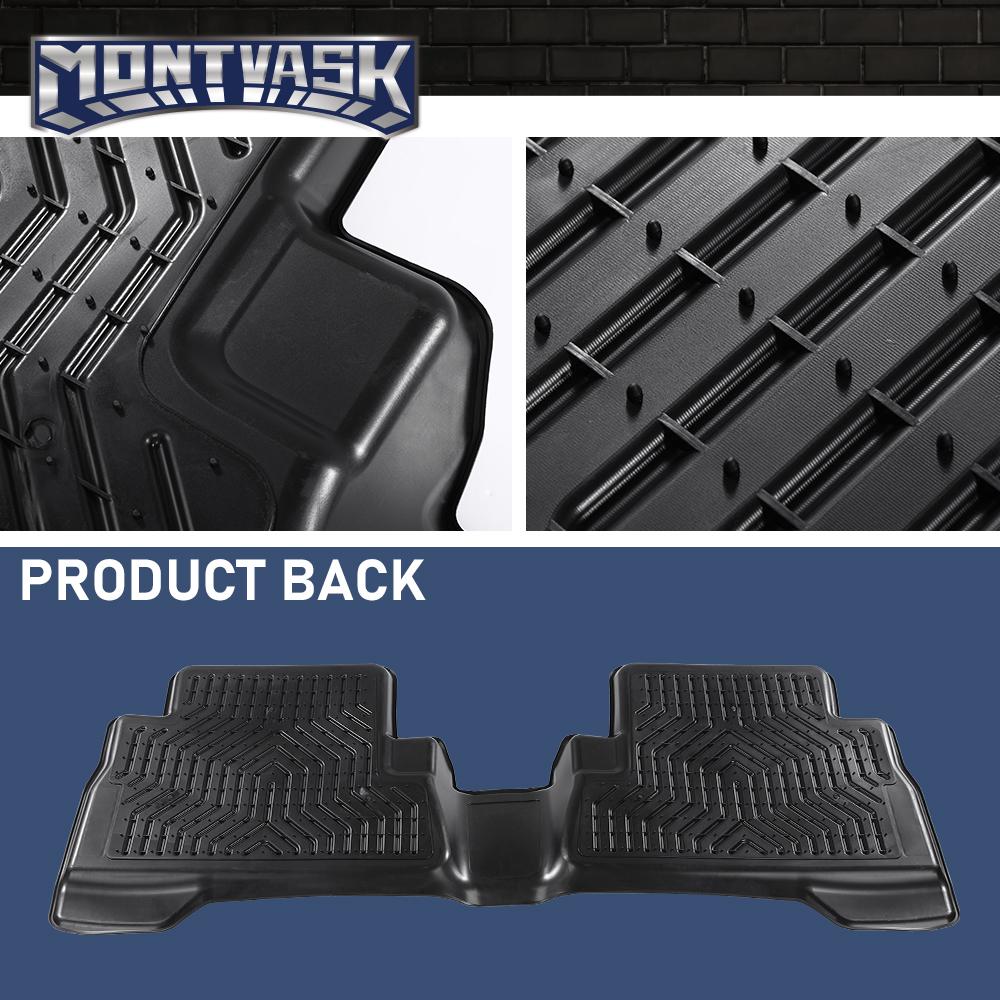 CROSSDESIGN TPE Car Floor Mats Waterpoof Fit For 2013-2019 Ford Escape 13-18 Ford C-Max All Weather TPE LinersFord C - Max, Front & 2nd Row Liner Black, 3 pc