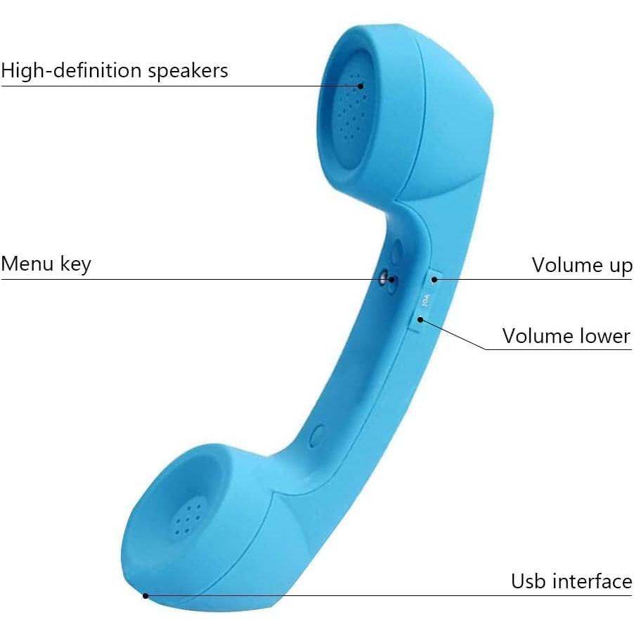 Retro Phone Handset with   and USB Handsets for Cell Phones -Proof Comfortable Call