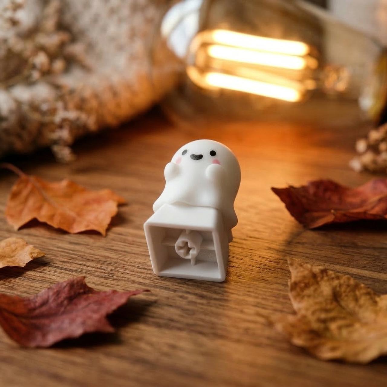 Halloween Ghost Keycaps, Cute Cartoon Design, Mechanical Keyboard Caps, DIY Decoration, Fits Cherry Mx Axes, Replaceable Esc/game Keys, Gamer Gift