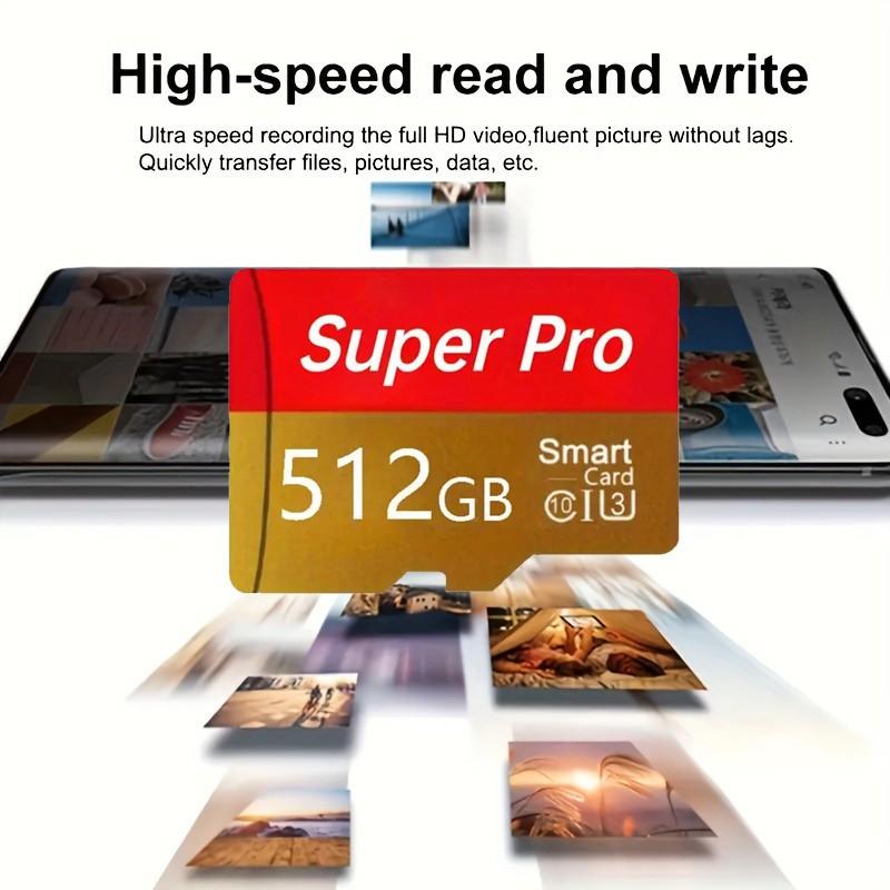 Micro SD Card with Adapter, Compatible with Android Phones, Pcs, Computers, Cameras, Car Navigation, Storage Solution