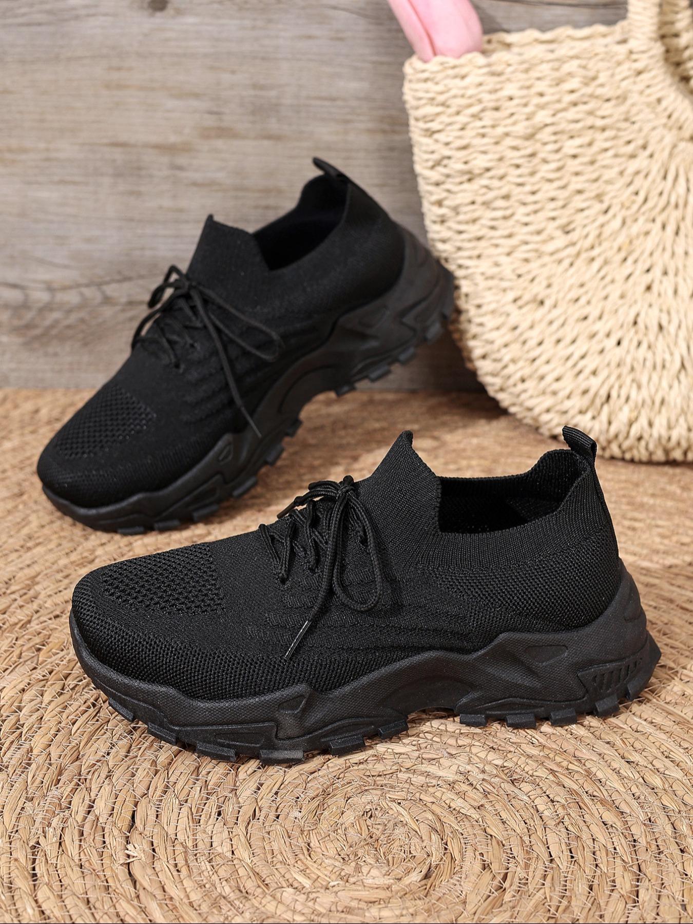 Women's Fashionable Lace Up Low Top Sneakers, Casual Comfortable Sports Running Shoes, Lightweight Breathable Sneakers for Daily Wear, Outdoor Sneakers, Jogging Shoes, Workout Sneakers, Casual Running Footwear