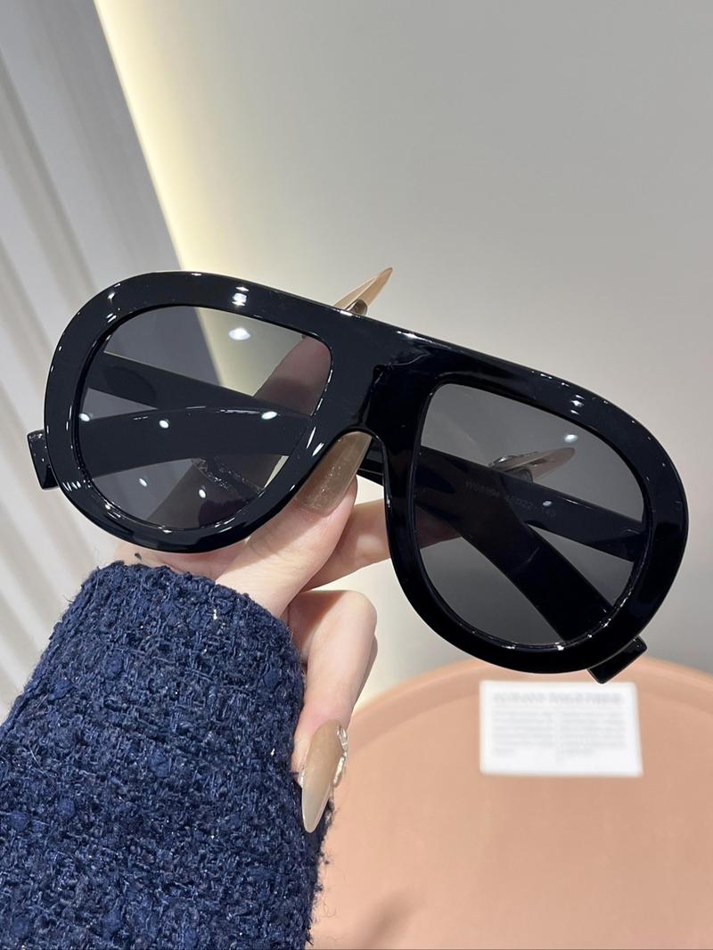 Unisex Fashionable All-match Tinted Lens Sunglasses, Trendy Casual Sunglasses for Everyday Use, Fashion Accessories for Outdoor Activities, High Quality Sunglasses