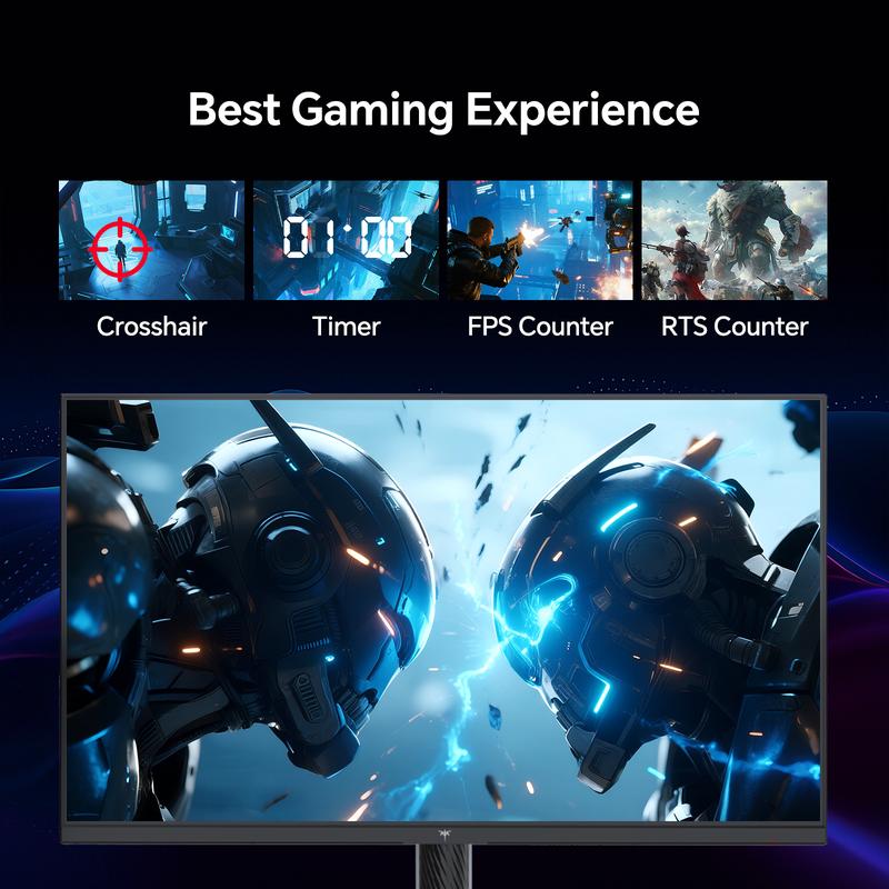 KTC Mini LED 27" 180Hz 2K HDR1400 Gaming Monitor, 1440P Monitor 2K, HDR1400, 180Hz, Adaptive Sync, 148% sRGB, HDMI 2.0 x 2, DisplayPort 1.4 x 1, Monitors Gamer with Height Angles Adjustable, M27T6