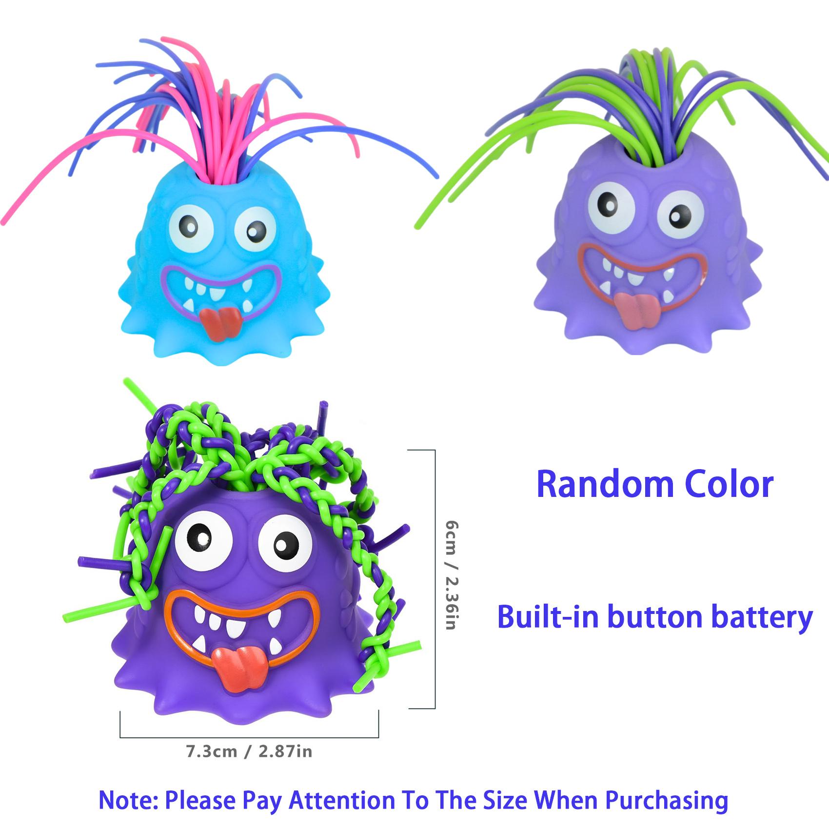 Random Color Screaming Toy, Novelty Funny Hair Pulling Will be Screaming Squeeze Toy for Kids