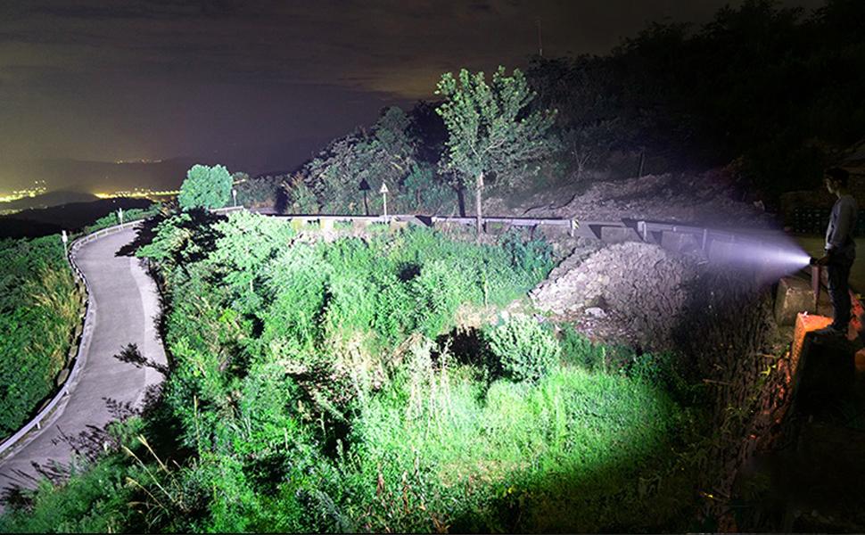 2 pack Rechargeable Strong Flashlight, 1000000LumensHigh Brightness XHP50.2 LED 2 PackWater-Resistant, 5 Modes for Various LightingNeeds super strong usb rechargeable