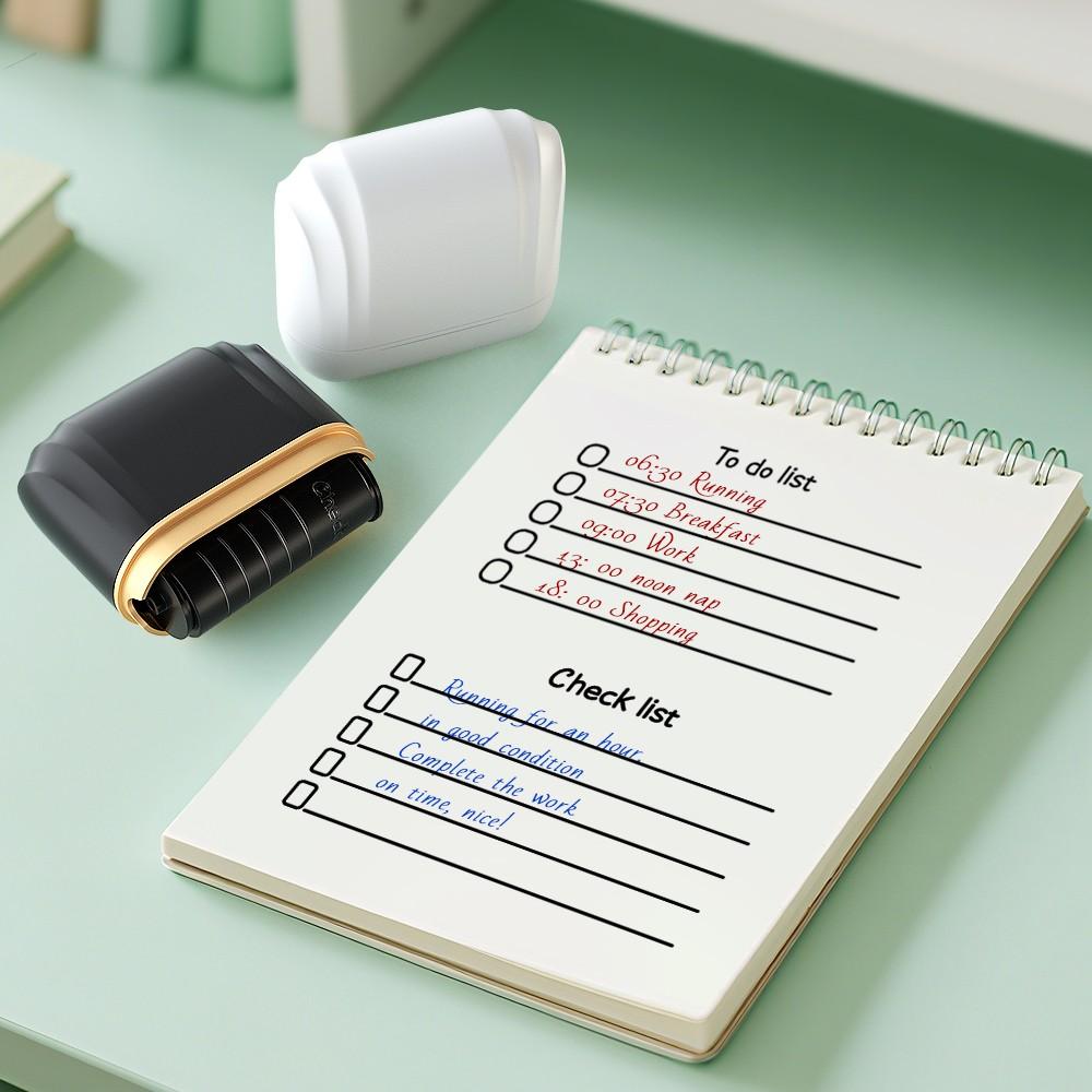 Large Planner Roller Stamp Checklist, Daily Diary Record, Important Matters Log, Office Meeting Recording, Task Assignment Tracker