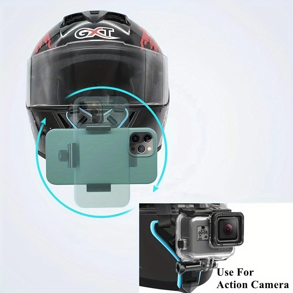 Motorcycle Helmet Chin Mount, Motorcycle Helmet Chin Bracket, Camera Holder for iPhone Samsung, GoPro Hero 9/8/7/5/4/3, Insta360Oner, AKASO, DJI Osmo