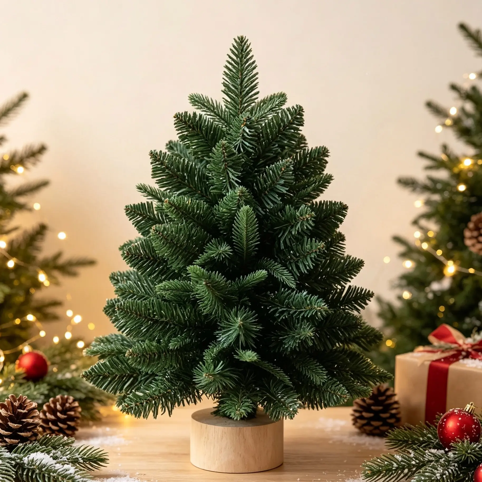17.1-Inch Mini Christmas Tree, Desktop Decorative Item, Holiday Party Supplies, Suitable for Living Room, Courtyard, Hallway