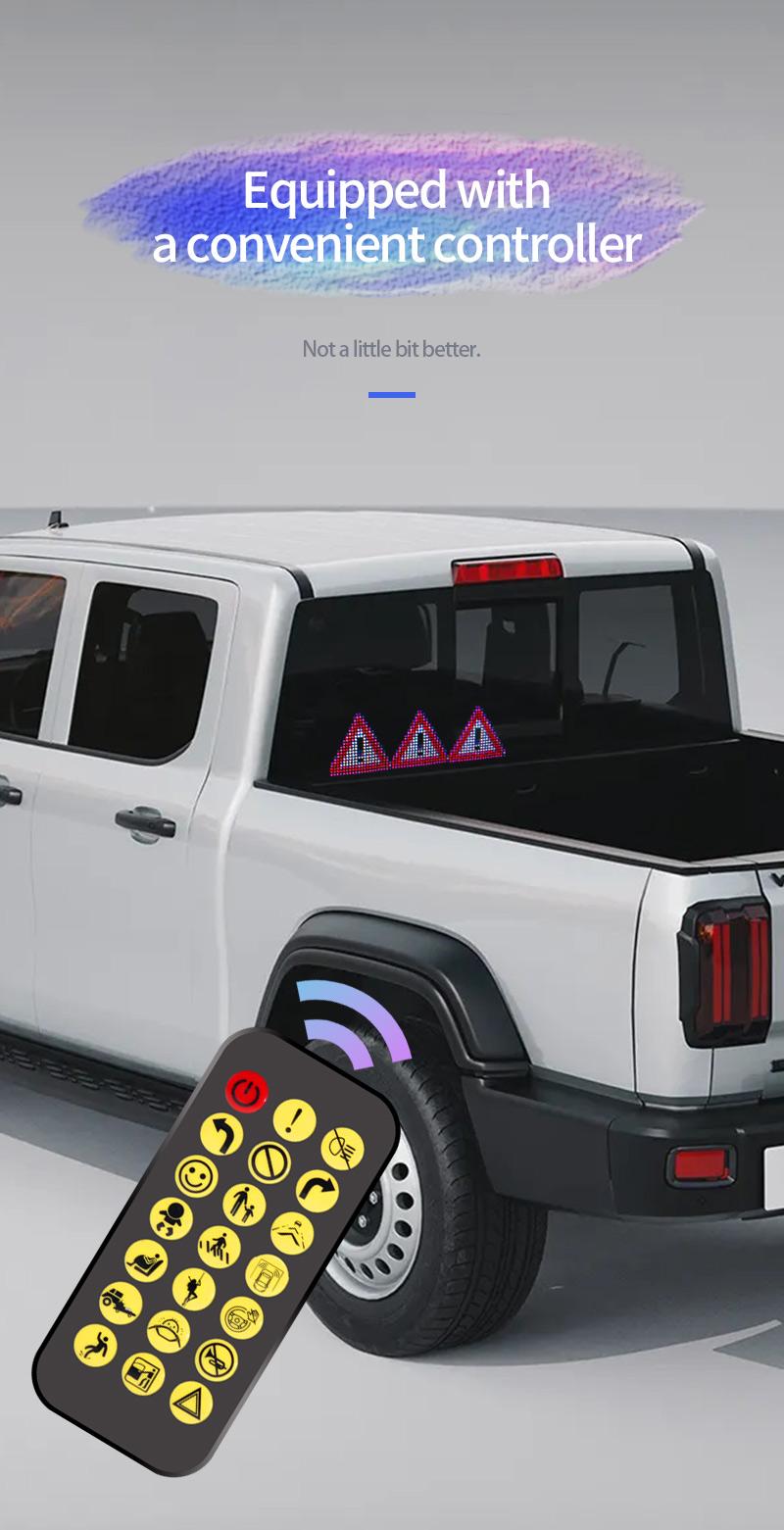 Eyes For Car windshield, Devil eyes For Vehicle: Programmable, Bluetooth APP Control, Pre-made Animations & Customizable Text LED Sign for car Display