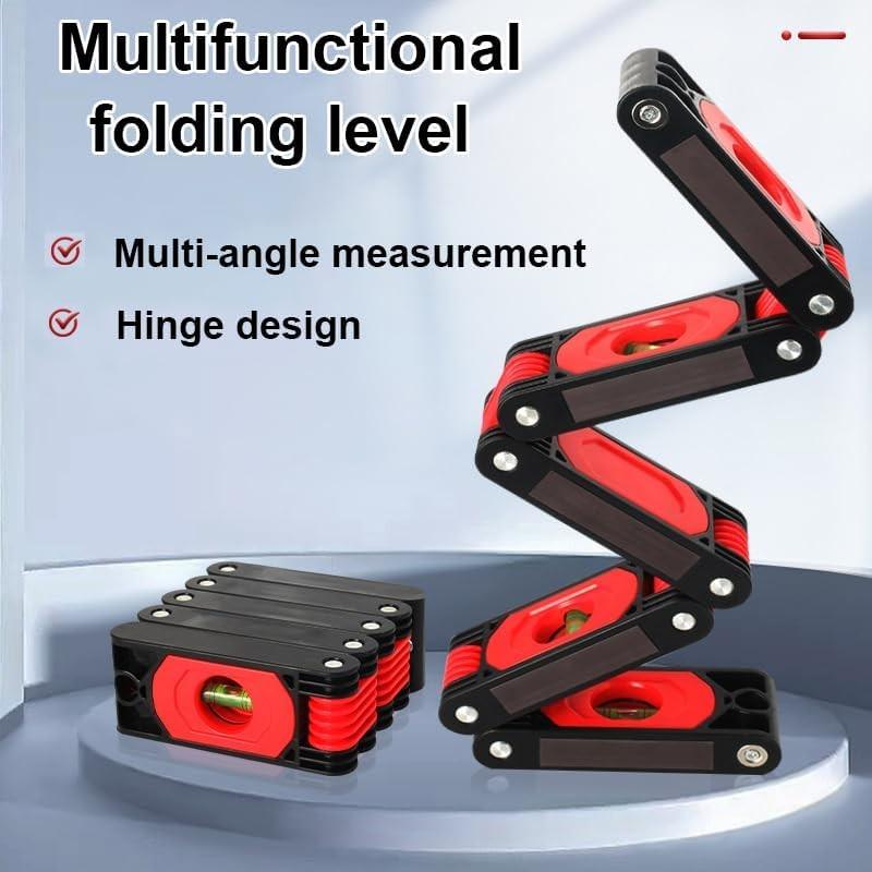 High Precision Folding Magnetic Level Ruler Multi Angle Measuring Tool Woodworking Corner Layout for Home Renovation