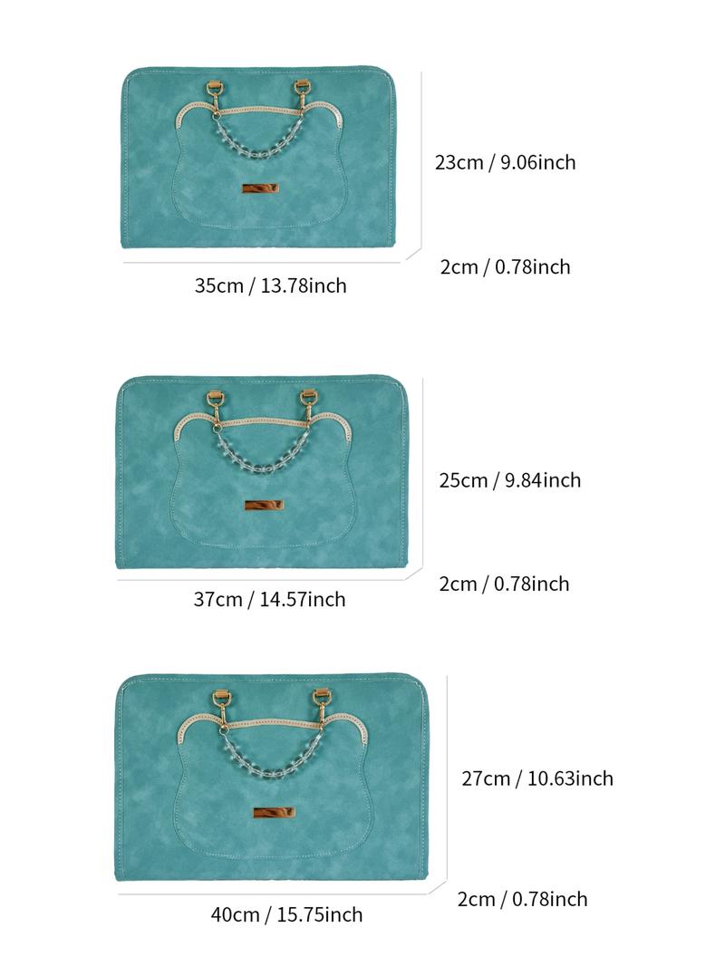 Cute Blue Commuter Laptop Bag, Laptop Sleeve, High-End Feel Notebook Protector Case, Stylish Handheld Computer Cover, Perfect for Daily Use