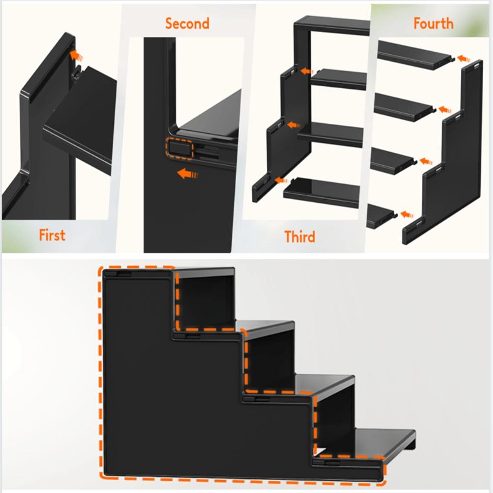 Perfume Display Stand, Perfume Organizer Rack, Multi-Functional Display Stand, Cosmetic Display Stand, Suitable for Perfumes, Skin Care Products, Handmade Dolls and Desserts, Applicable to Dressers, Desktops, Cabinets and Party Scenarios