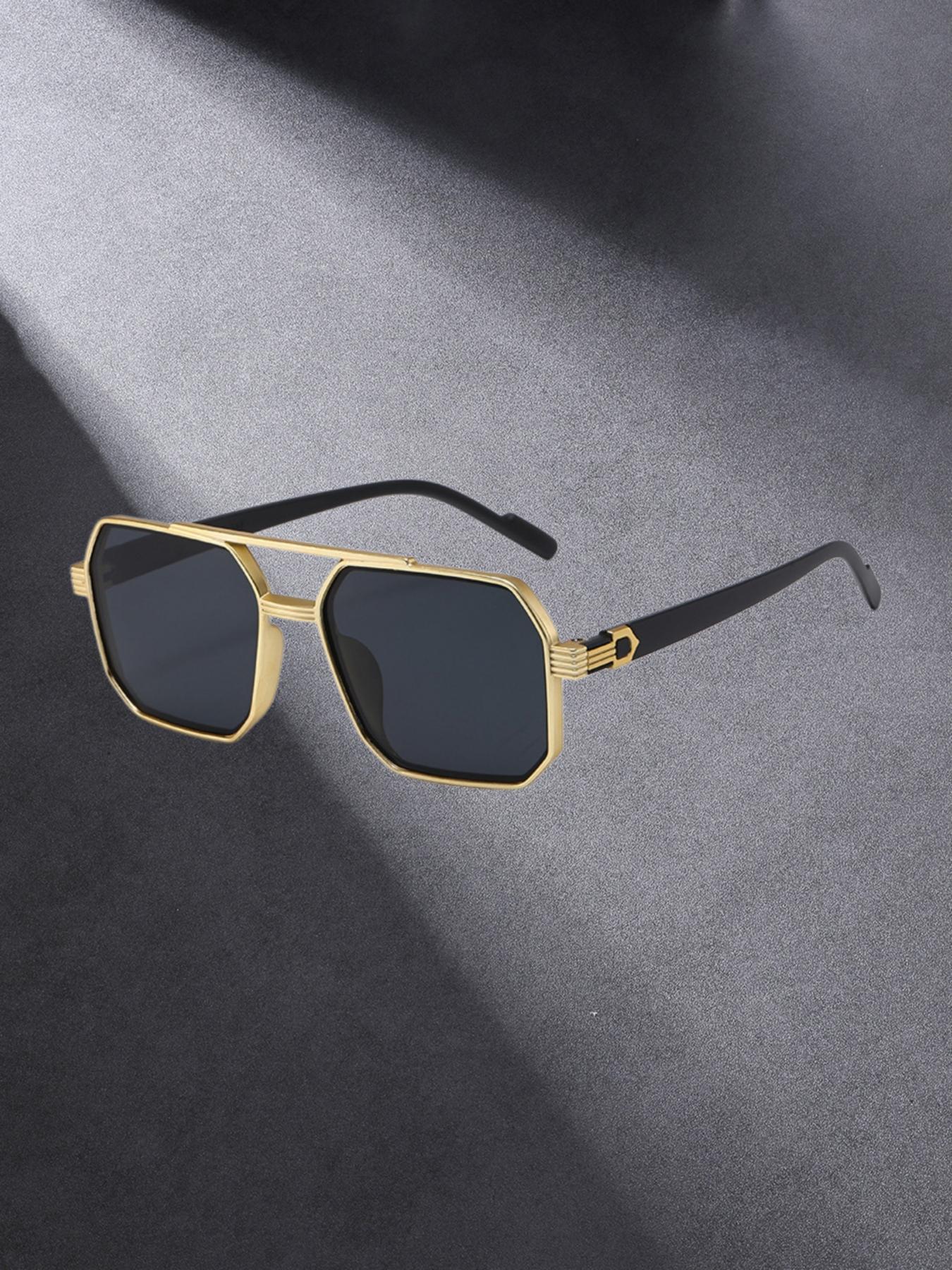 Square Frame Unisex Sunglasses, Casual All-Season Decorative Lens, Perfect for Work & Leisure, Matches Daily