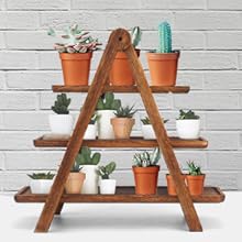 Wood 3 Tier Serving Tray Three Tiered Cupcake Stand, Rectangle Serving Platter Wooden Farmhouse Tiered Tray, Party Serving Brown Decorative Tray Decor