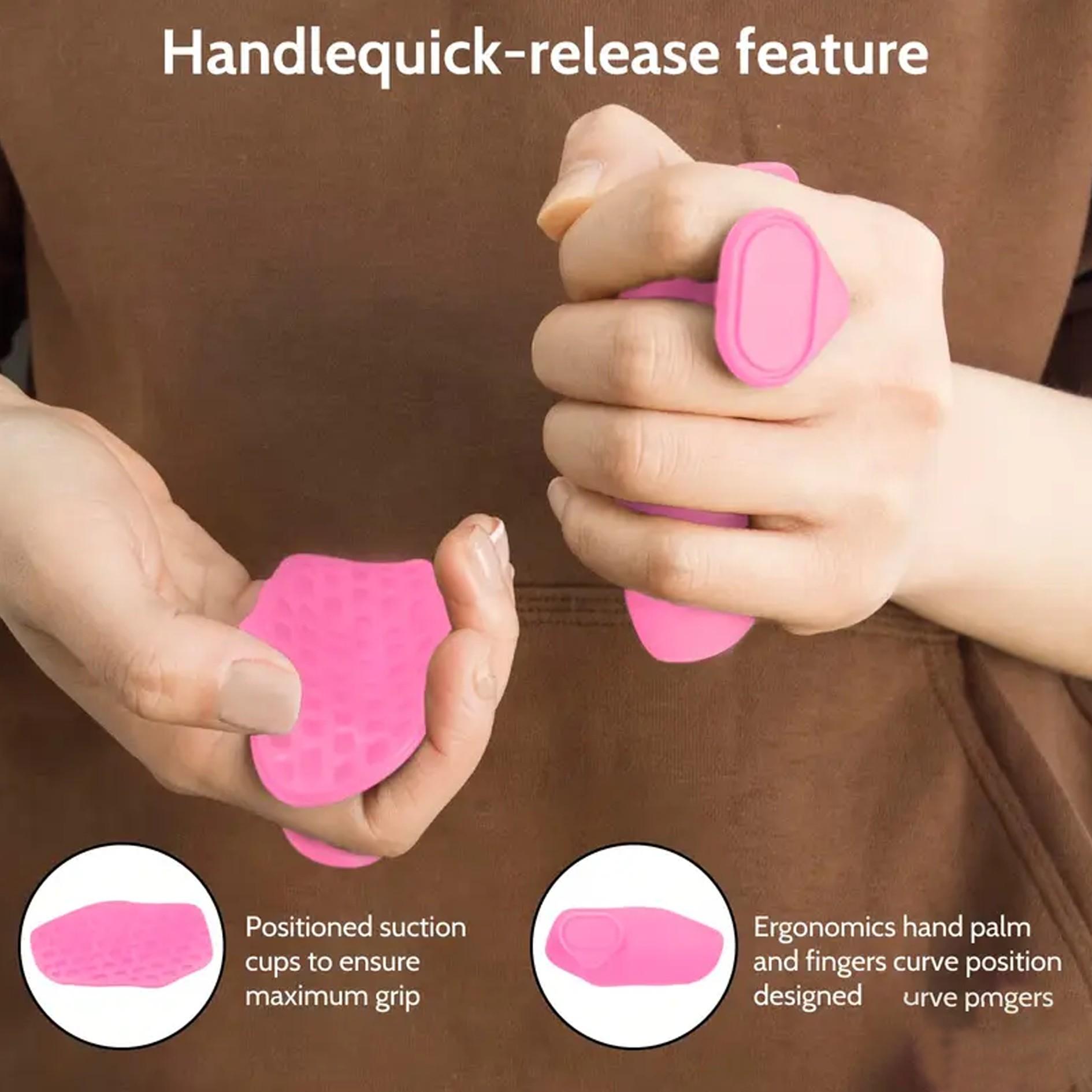 Anti-Slip Exercise Gloves, Ergonomic Rubber Hand Protection, Grip Band, Suitable for Weightlifting, Pull-Ups, Gym Training, Unisex